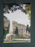Képeslap,Oroszország,Leningrád,Szentpétervár,Petrodvorec palota,kastély,szökőkút látkép,1987-