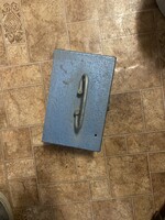 Vas páncél szekrény Mini kulcs elveszett nincs hozza retro széf