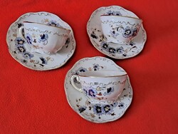 Makulátlan állapotú Zsolnay búzavirág mintás teás csésze aljjal, kiegészítésre, pótlásra