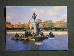 Képeslap,Oroszország,Leningrád,Szentpétervár,Petrodvorec palota,kastély,szökőkút látkép,1987-