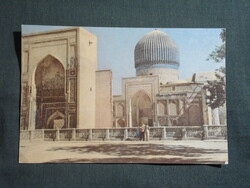 Képeslap,Üzbegisztán,Samarkand,Gúr-e Mir-mauzóleum látkép,részlet,1954-