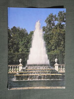 Képeslap,Oroszország,Leningrád,Szentpétervár,Petrodvorec palota,kastély,szökőkút látkép,1987-