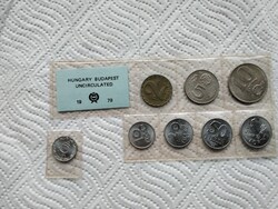 5 filléres 1979-es UNC +, nem volt forgalomba, Forgalmisorból, verdefényes, ritka, csak 30010db