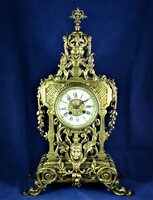 KÁPRÁZATOS, BRONZ, KANDALLÓ ÓRA, FRANCIAORSZÁG, CA. 1860!!!