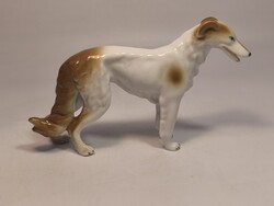 Ritka porcelán Borzoi Agár kutya figura TP47