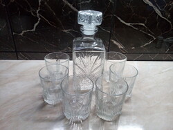 ÚJ   KRISTÁLY   WISKIS POHÁR KÉSZLET    7db
