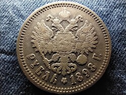 Oroszország II. Miklós (1894-1917) .900 Ezüst 1 Rubel 1898 АГ