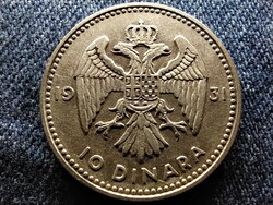 Jugoszlávia I. Sándor (1921-1934) .500 ezüst 10 Dínár 1931