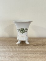 Hollóháza hollóházi Erika mintás oroszlán lábas váza