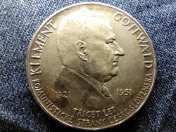 Csehszlovákia Kommunista Párt .500 ezüst 100 Korona 1951