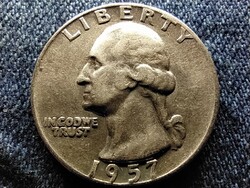 USA Washington silver quarter dollar .900 ezüst 0.25 Dollár 1957 D