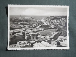 Képeslap,Olaszország,Genova,kikötő,városi látkép,részlet ,1960-