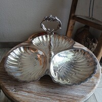 Csodás régi acél asztalközép (16x27,5x26,5 cm)