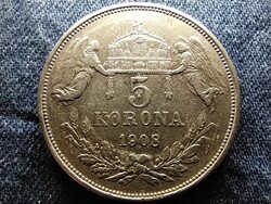 Ferenc József (1848-1916) .900 ezüst 5 Korona 1908 KB