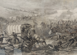The Indian war - Native American War 1868 / Painting