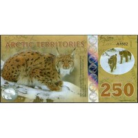 Arctic Territories,250 polar dollar 2017 UNC