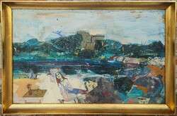 Sugár Gyula (1924 - 1991) Vadliba c. Képcsarnokos festménye EREDETI GARANCIÁVAL !
