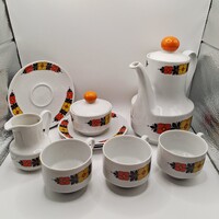 Winterling Röslau Bavaria retro kávéskészlet – jelzett, 9 db