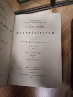 Régi  gótbetűs szótár két kötete 1914-ből, Görög- Német és Német- Görög, régi könyv, papírrégiség