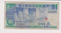 Szingapur 1 dollár 1987 F