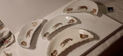 Antik csontos porcelán tányér  4db