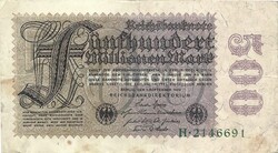 500 millió ötszázmillió márka 1923.09.01. Birodalmi kiadás Vj. Distein Németország 1.