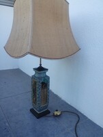 Régi Kínai  keleti stílúsú olvasó asztali lámpa majolika porcelán váza