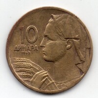 Jugoszlávia 10 jugoszláv Dinár, 1963, ritkább