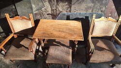 Eladó klasszikus KINGA II bútor szett – 2 fotel + asztal + puff