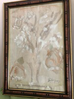 Rubint Ávrahám Péter: Csendélet 2003 30x20 cm olaj-tempera