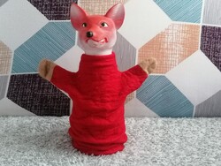 Régi NDK gumifejű kesztyűbáb - Róka -