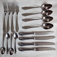 Retro szovjet rozsdamentes  evőeszközkészlet 16 darabos