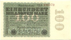 100 millió százmillió márka 1923.08.22. Privát kiadás Vj. Kreuzblüten Németország 2. aUNC