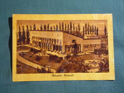 Képeslap,Hévíz gyógyfürdő,tűzoltó gyógyház,üdülő látkép,részlet,1950-