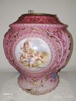 Antique Pink Glass Putted Ampoule Shade