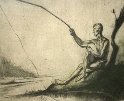 (K) Gallé Tibor (1896 – 1944) : A horgász