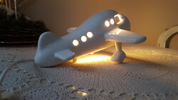 Régi,repülő alakú,kerámia asztali lámpa