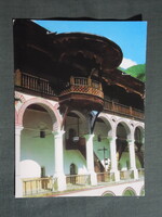 Képeslap,Bulgária,Rila kolostor látkép,részlet,1970-