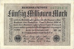 50 millió márka 1923.09.01. Németország 1.