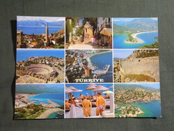 Képeslap,Törökország,Antalya,Kekova,Kas,Alanya,Kemer, látkép,részlet,2000-