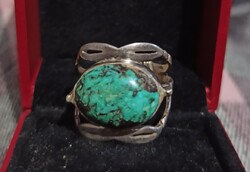 Ezüst gyűrű / krizokolla