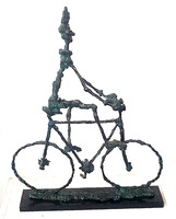 Tóth Ernő - Körbe-körbe 55 x 42 cm bronz kisplasztika