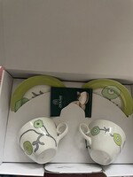 Zsolnay rippl rónai tea set for 2 people