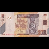 Kongó 5000 Francs 2020 P-102 UNC