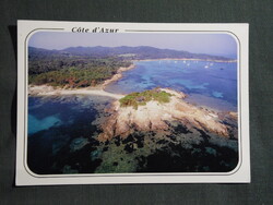 Képeslap,Franciaország,Côte d'Azur,francia riviéra látkép,részlet,1990-