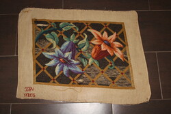 Antik goblein, gyapjú fonállal varrva-nagy méretű csodás darab