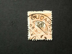 Magyarország 1889 Feketeszámú 50 kr. E12:11 3/4 Borítékmaradvány Budapest A