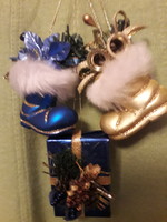 Karácsonyfa díszek gyűjtőknek:Régi 60-as évekbeli  Csizmák csomag 4db.