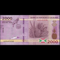 Burundi 2000 Francs 2023 P-52 UNC