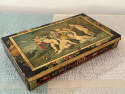 Weiss Manfred Budapest antik angyalkás fém doboz